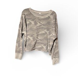 Old Navy Gray Long Sleeve Cropped Sweatshirt